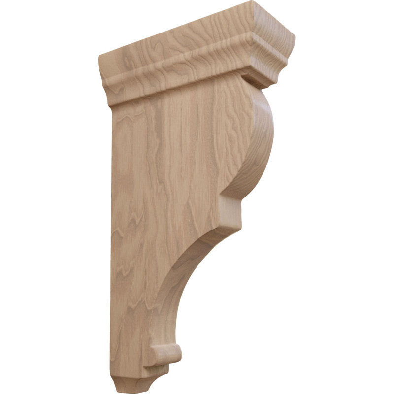 Support en bois / corbeau H 10 po x l 2,5 po x P 5,5 po, Acajou