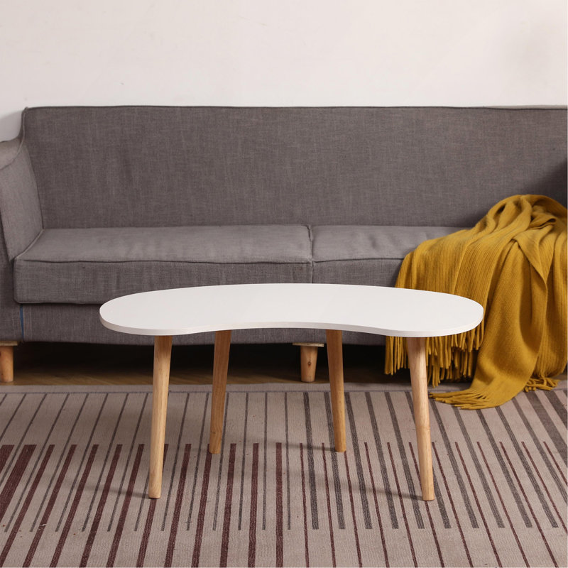 Table basse avec pieds en bois massif