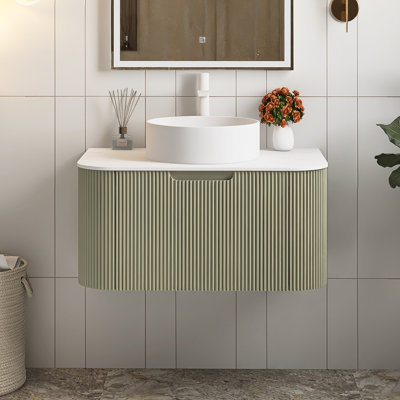 Meuble-lavabo flottant mural 30 po avec lavabo