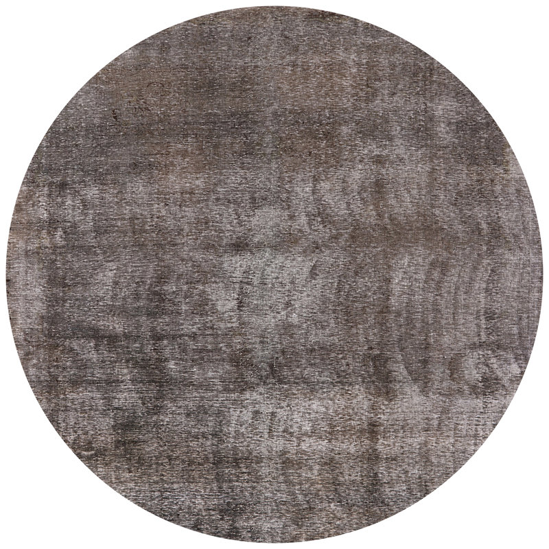 Tapis brun / gris connecteur, Rond 6 pi
