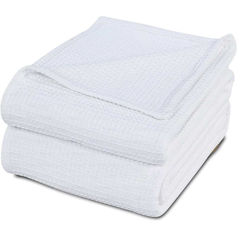 Couverture en coton, Très grand, 5, Blanc