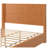 Natural Solid Wood Platform Bed Frame with Vertical Slatted Headboard - Queen Size Floor-Standing Bed, No Box Spring Needed