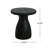 Outdoor Travertine MGO Side Table,Light Weight Concrete End Table,Black Marble Effect