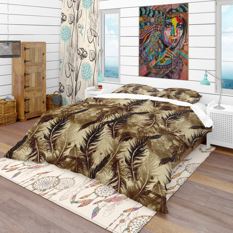 Ensemble de housse de couette Southwestern, Housse de couette très grand + 2 taies décoratives