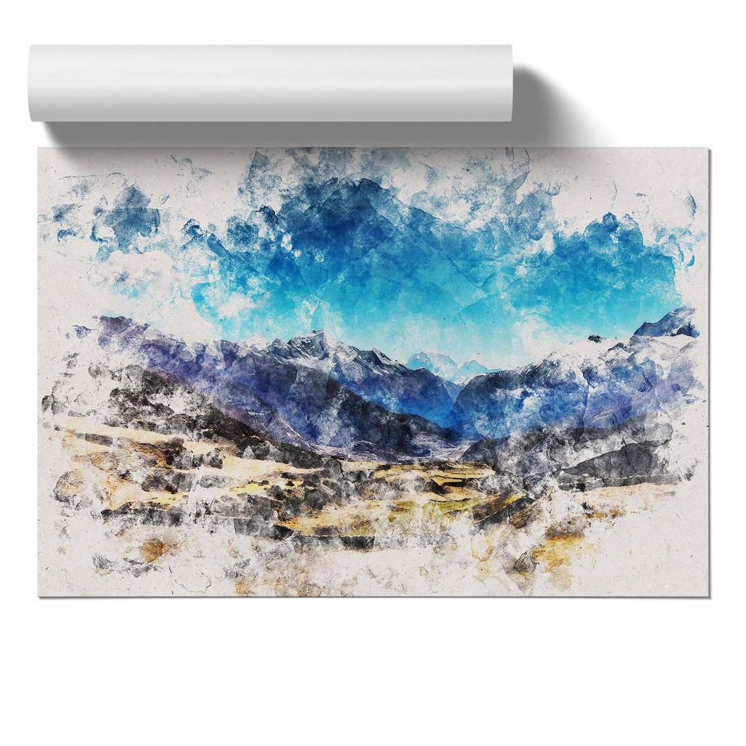 The Annapurna Circuit in Nepal - Unframed Painting