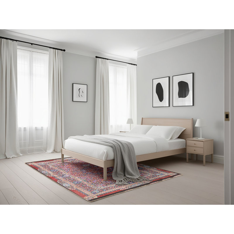 Tapis oriental rouge / Mehroon, Rectangle 5 pi x 7 pi