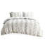 Literie en coton pour lit double / grand lit - Sol avec rayures grises, imprimé inversé, lavable à la machine 3 pièces et housse de couette réversible, boutonné, attaché en coin,