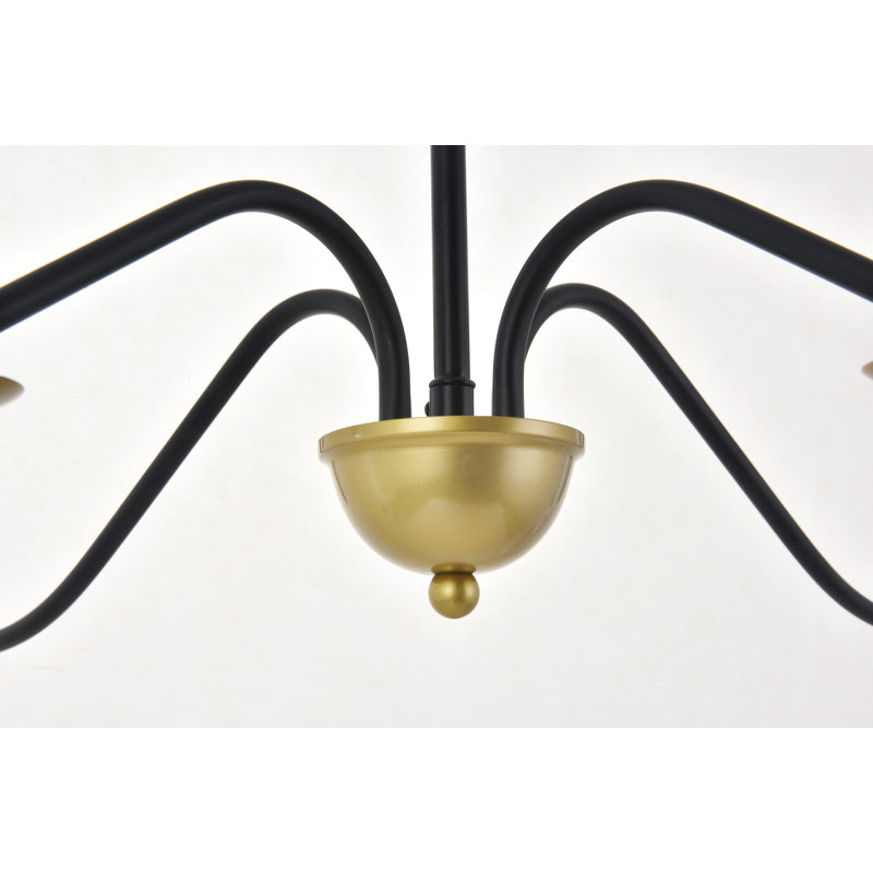 Luminaire suspendu unique Maus, Laiton, 4 lumières, H 15,7 po x l 30 po x P 30 po