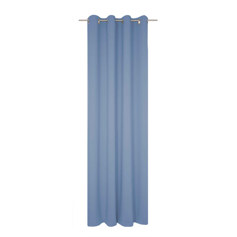 Zoee Eyelet Blackout Curtain, 145cm Width x 150cm Drop, Blue