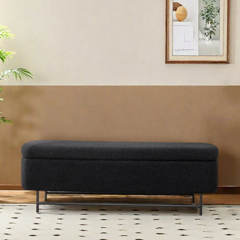 Banc de rangement pour magasin de vêtements, H 17,72 po x l 59,06 po x P 17,72 po