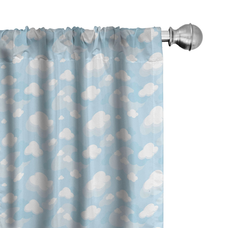 Sky Semi-Sheer Rod Pocket Curtain Panels, 28" x 63"