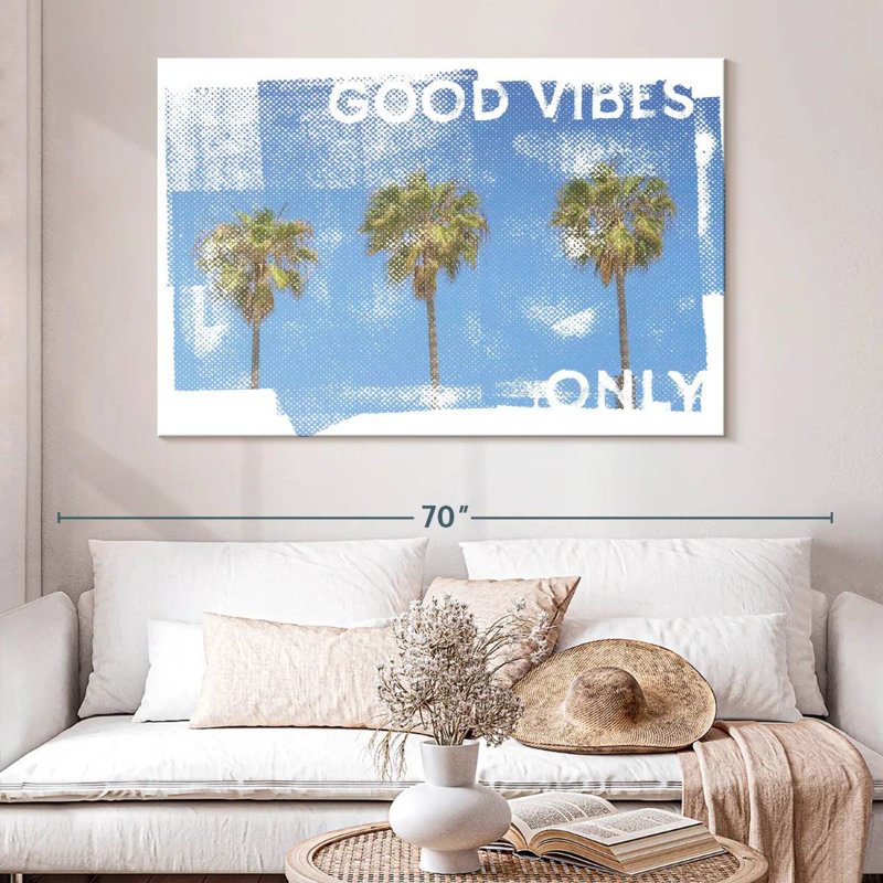 Harnek Good Vibes Only, H 34 po x l 51 po