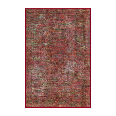Tapis oriental rouge / vert