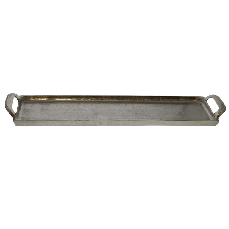 Plateau en métal, Brun, H 1,5 po x l 21 po x P 5,75 po