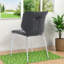Chaises de salle à manger de qualité supérieure gris foncé, cuir de cheval fou, style moderne, idéal pour la maison