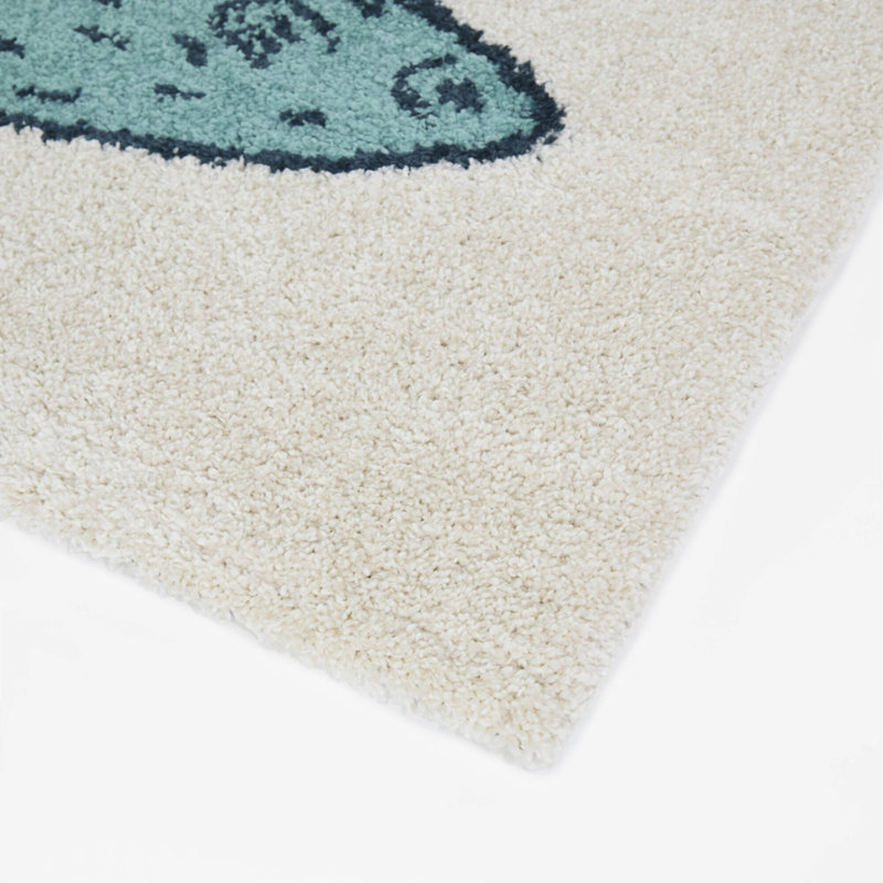 Thalassa Blue Kids Fish Area Rug, 5'3" x 7'