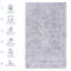 Tapis bleu et crème lavable 3 pi x 5 pi-121298583