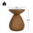 Outdoor Patio Mgo Wood Side Table, Wood Grain Finish, Set Of 1