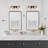 Geonaa 3 - Light Dimmable Black Vanity Light with Towel Bar Set