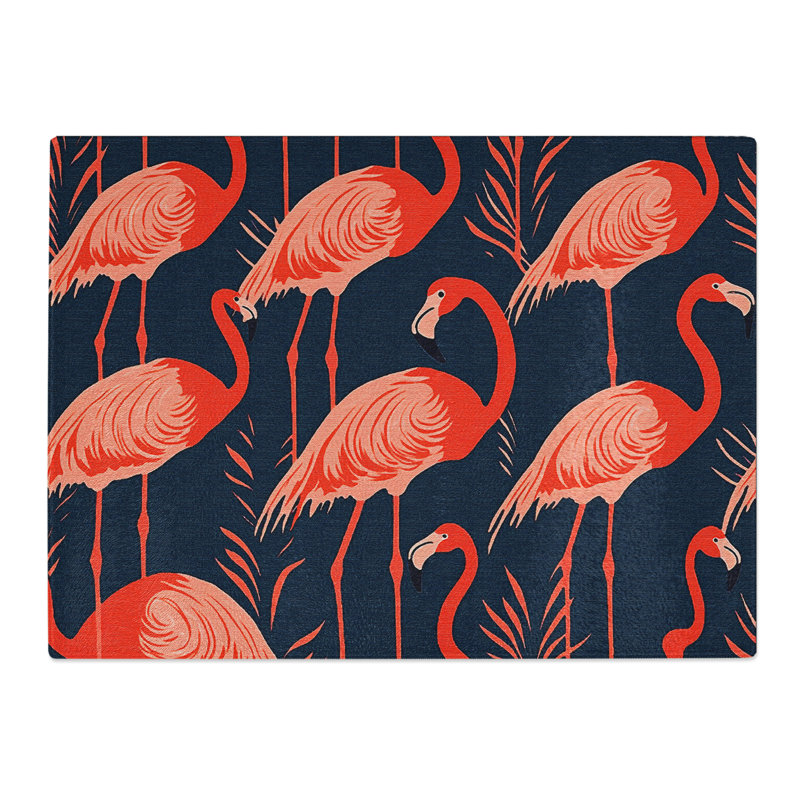 Flamingo Pattern Vol.1  Glass Chopping Board