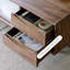 Table basse italienne en noyer minimaliste