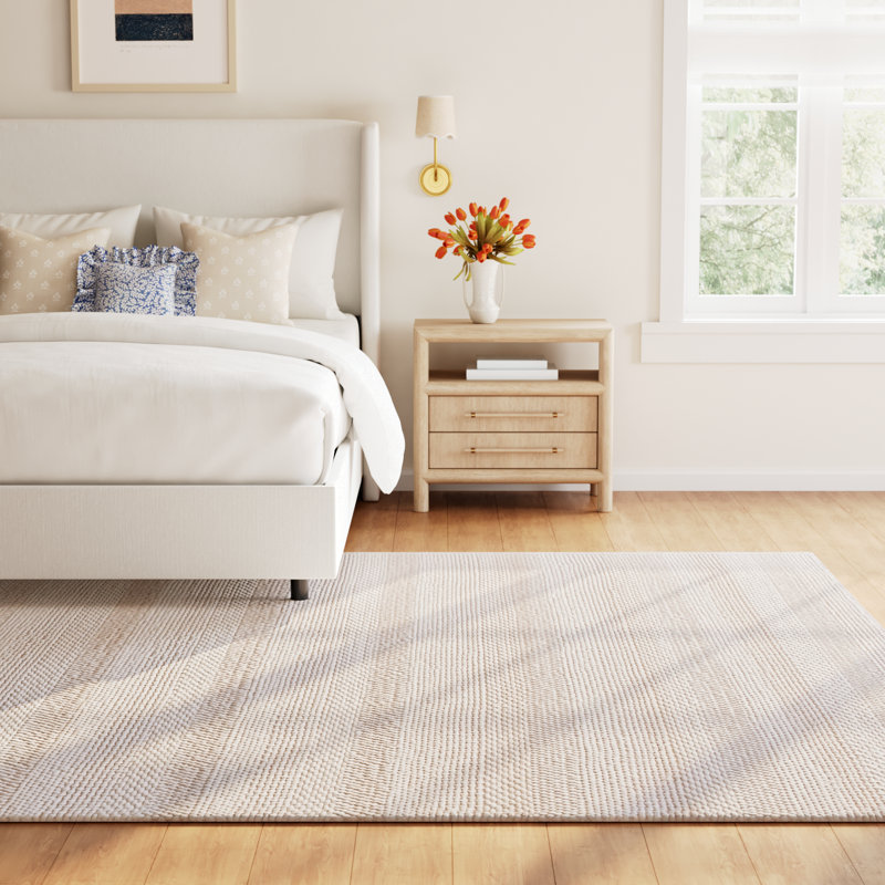 Daisy Wool Striped Indoor Rug, Rectangle 9' x 12'