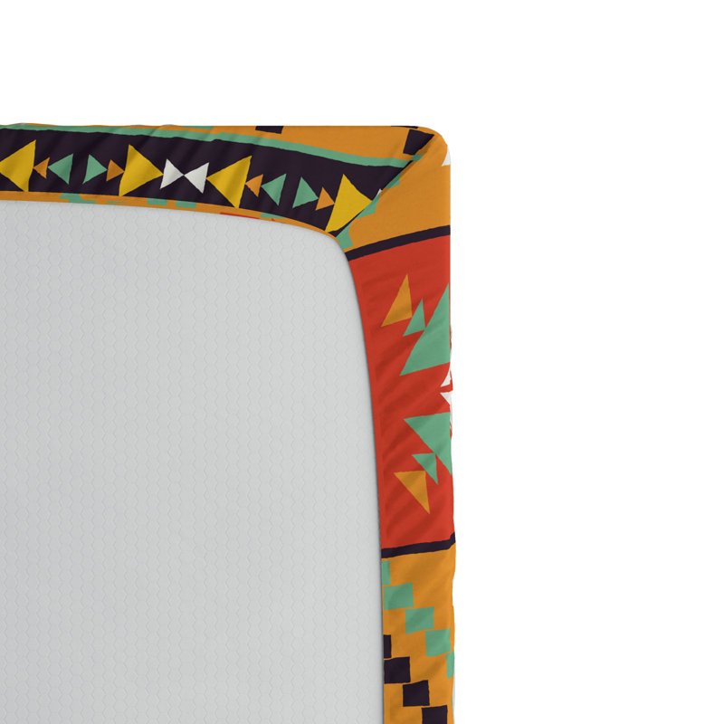 Microfiber Geometric Fitted Sheet, Full Fitted Sheet