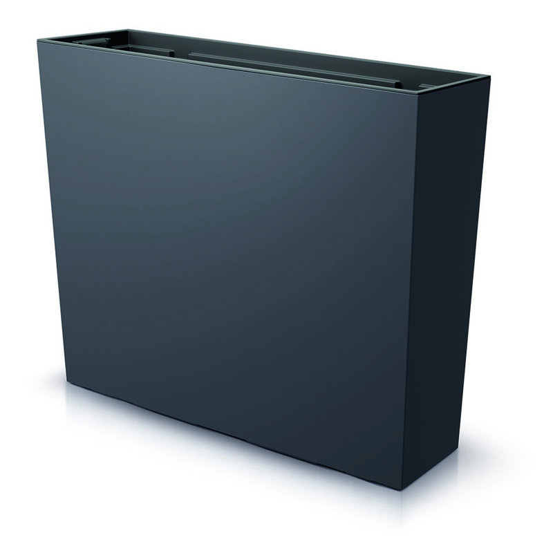 77cm Tall Raised Rectangular Plastic Flower Pot Plants Bed Planter Garden Trough, Anthracite