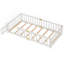 Lit simple / double au sol, cadre de lit Montessori en bois massif avec porte et garde-corps de sécurité-259631321