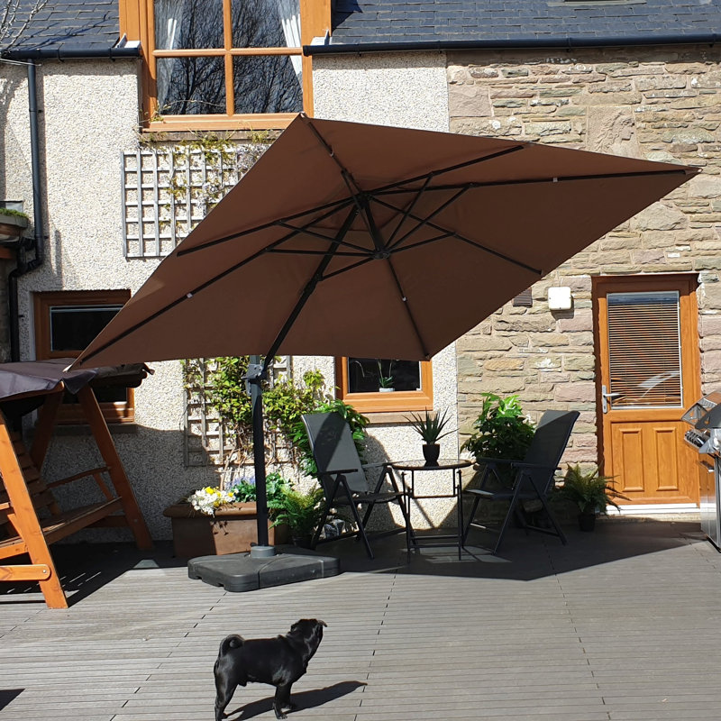 Jenifer 250cm Cantilever Parasol, 260" H x 300" W x 300" D, Taupe