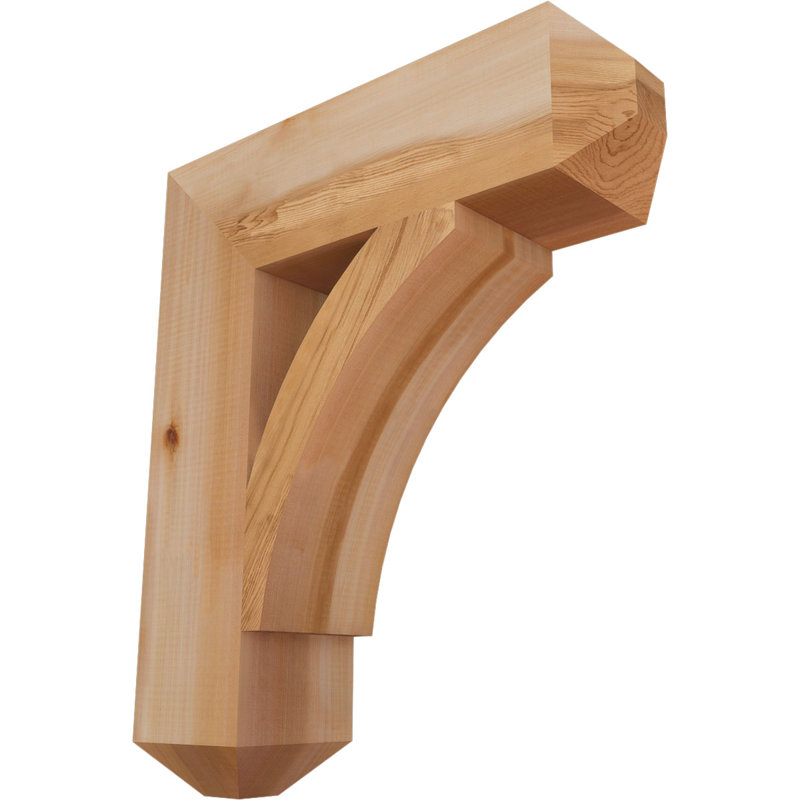 Thorton Craftsman Bracket, Western Red Cedar (Smooth), 26" H x 6" W x 22" D