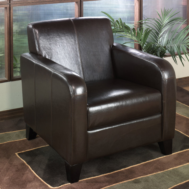 Florus Faux Leather Club Chair