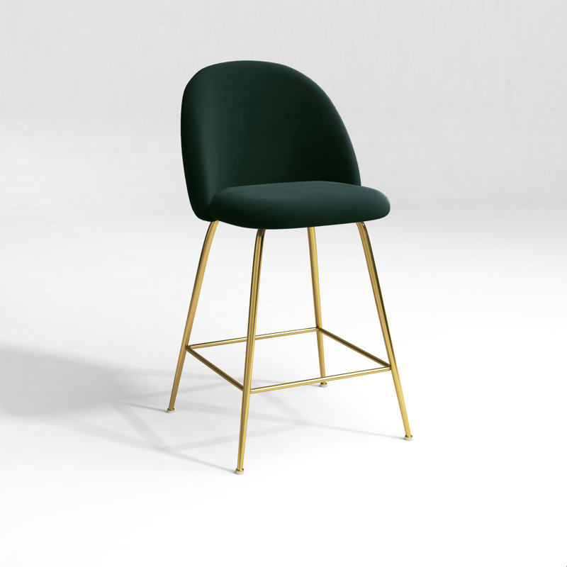 Ella Upholstered Counter Stool with Metal Frame