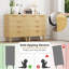 Commode 5 tiroirs pour chambre à coucher, commode en bois cannelée