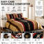 Brown Trendy Printed Bedspread Floral Design Quilted with Pillow Shams-113665288