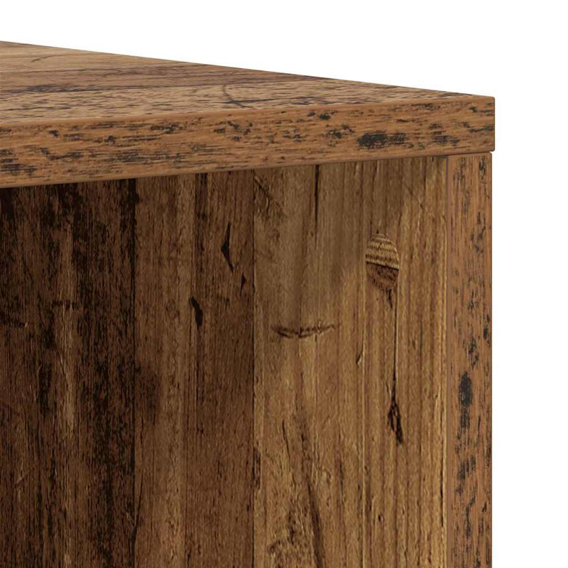 TV Cabinet Set 2 Pcs 107 X 35 X 37 Cm Engineered Wood, Old Wood