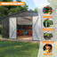 14 ft. W x 12 ft. D Outdoor Metal Storage Shed with Double Doors