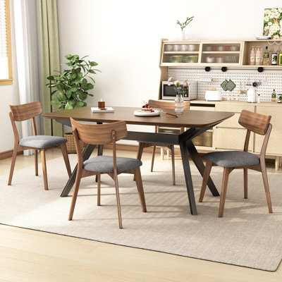 Quentarius Upholstered Dining Set With Rubberwood Frame