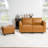 Rudwan Convertible Sectional Air Leather Loveseat with Ottoman – Modern Reversible Chaise Sofa-101482565