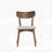 Mid-Century Walnut Finished Frame Upholstered Dining Chairs (Set of 2)-15491216-23179788