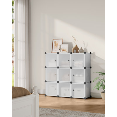 9 Pair Stackable Shoe Storage Cabinet