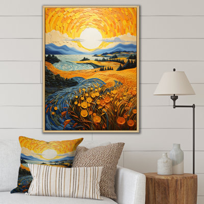 " Vangogh Harvest Time In The Wheat Fields II "