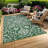 Reversible Outdoor Rug, 9' x 12', Waterproof Plastic with UV-Resistant Finish, Foldable with Stakes and Carry Bag for Patio, Deck, Camping or RV-1197840076-1197840073