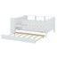 Lit de jour avec tiroirs et lit gigogne, rangement pour tête de lit, tables et station de charge USB-562112984