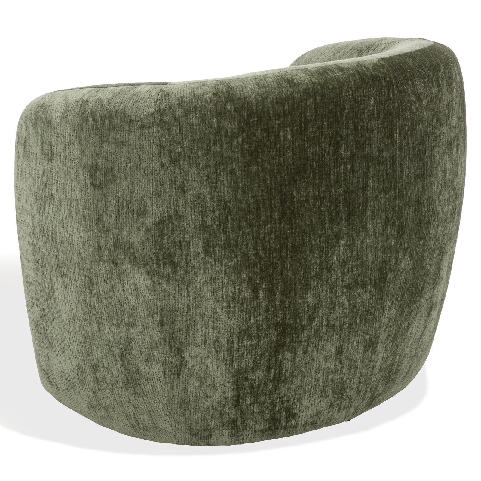 Solace Upholstered Barrel Chair, Olive Green Chenille