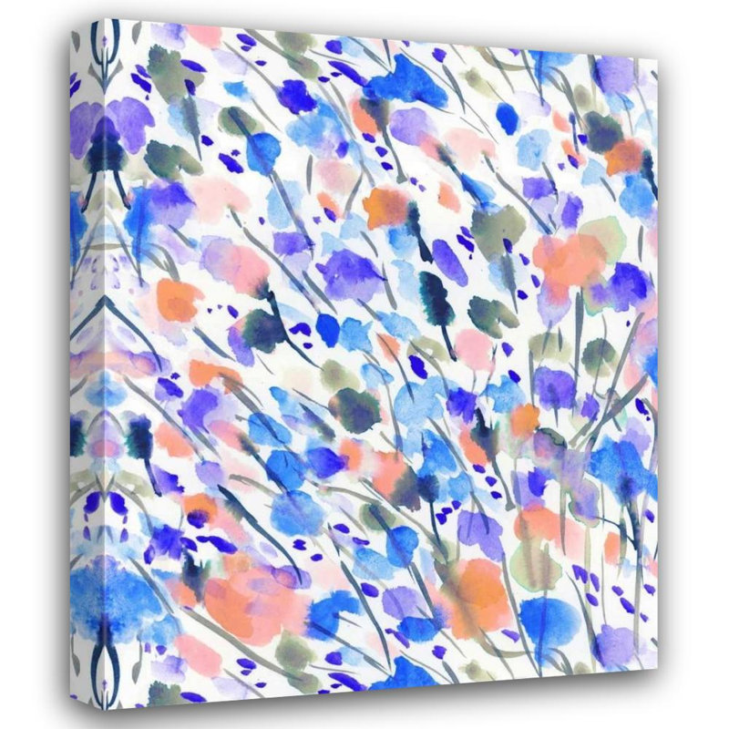 «Red Barrel Studio® Maldonado», reproduction d'art sur toile tendue par Jacqueline Gallery: Wild Nature Blue