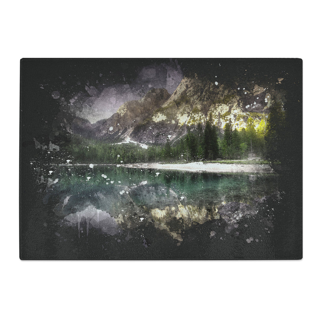 Tempered Glass Mountain Beauty Chopping Board