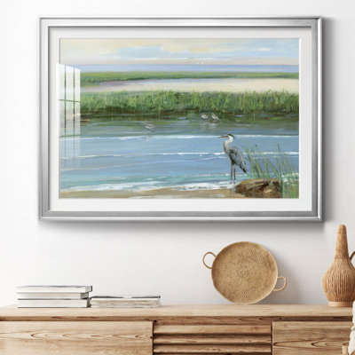 Wading at Dusk - Peinture encadrée
