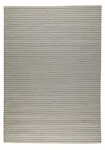 Tapis gris en laine et coton Hoeft