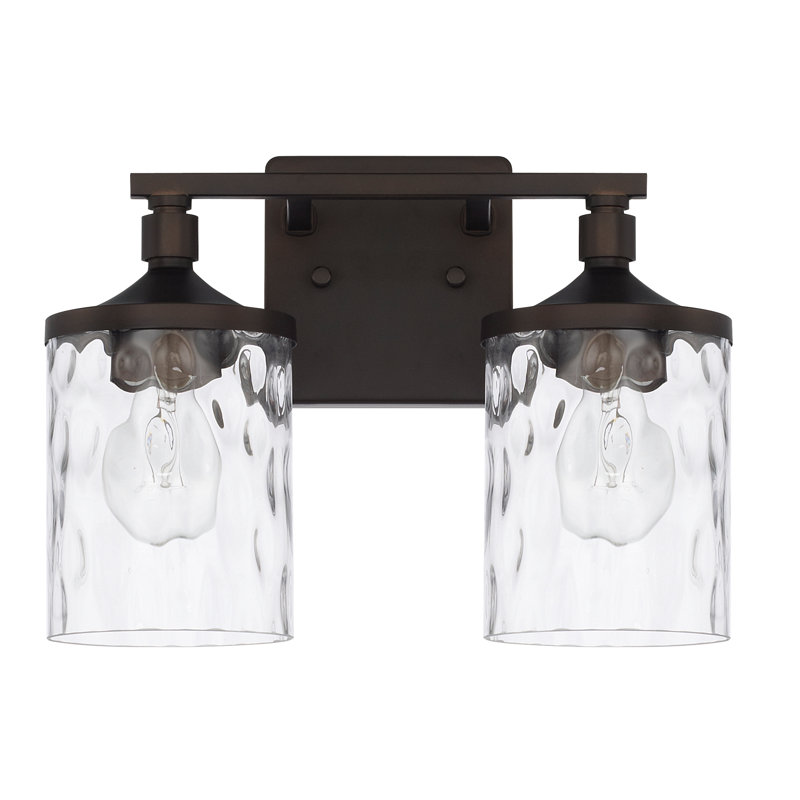 Baldwin 24'' W 3-Light Dimmable Vanity Light, Bronze, 2 Lights